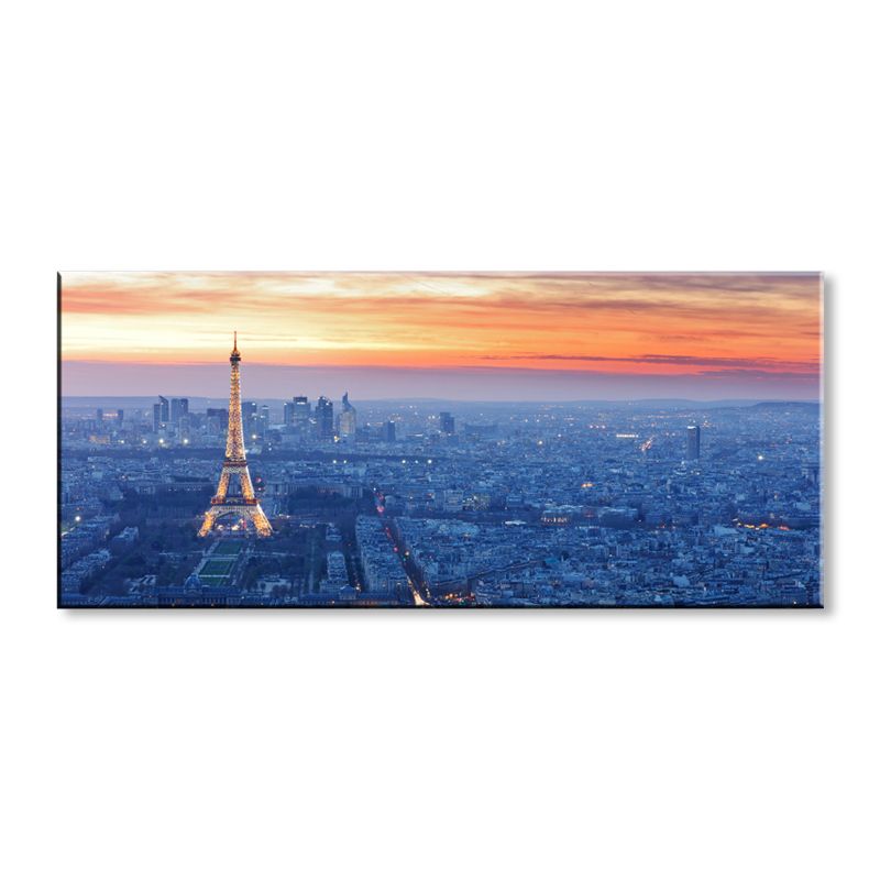 Light Color Landmark View Painting Photography Global Inspired Textured Canvas for Parlor