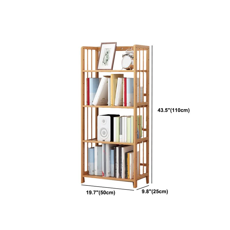Modern Natural Book Shelf Bamboo Open Back Shelf Bookcase for Home