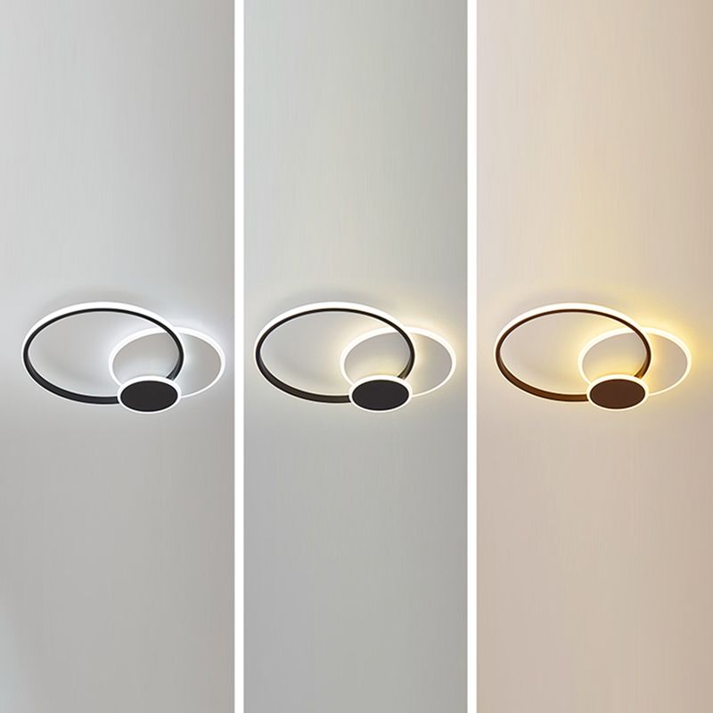 Anneau LED encastré lampe acrylique abat-jour plafonnier pour salon salle à manger