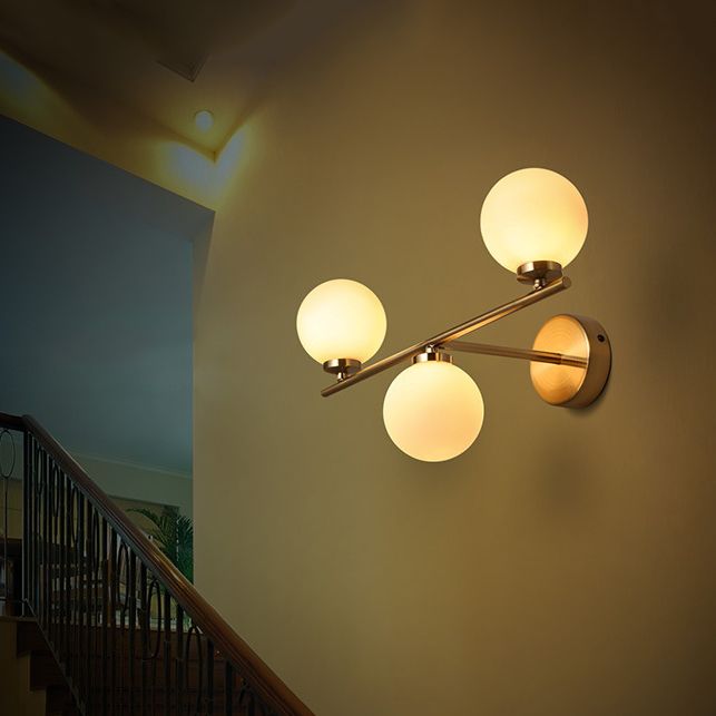 Creative Vanity Lighting Minimalist Glass Wall Light Sconce for Bathroom