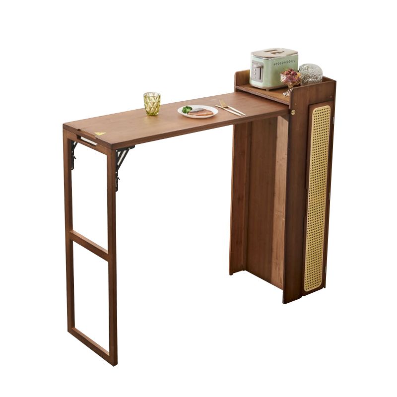 1/3 Pieces Modern Rectangle Wooden Pub Table with High Stools