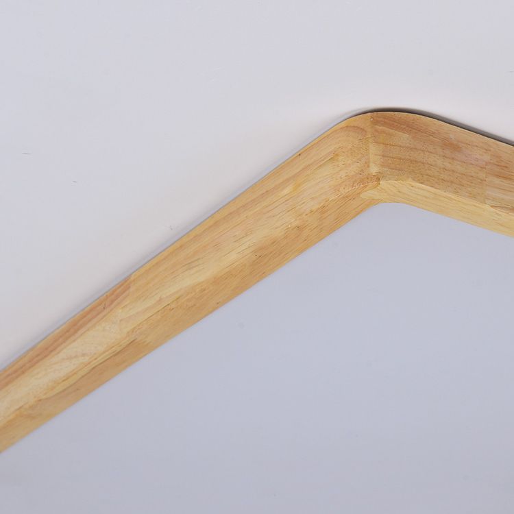 Lámpara empotrada para el hogar, marco de madera, luces de techo LED geométricas