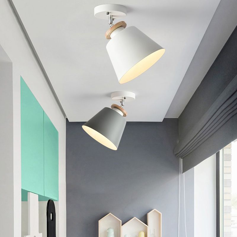 Modern Simple Cylinder Shape Ceiling Light with Iron Shade for Living Room