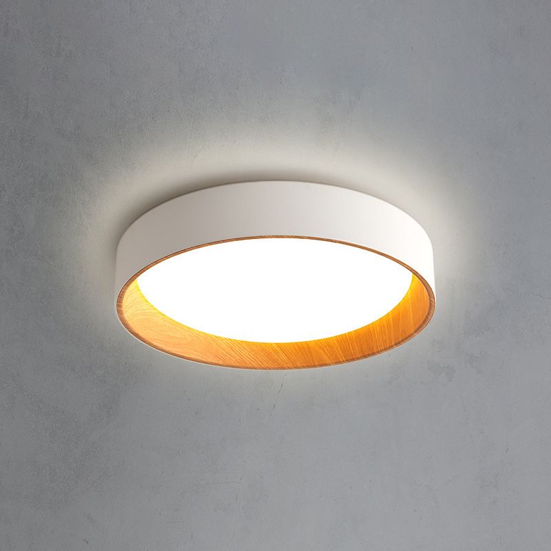 Acrylic White LED Flush Mount in Modern Concise Style Wrought Iron Circular Ceiling Fixture