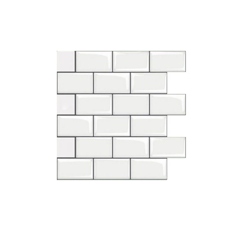 Peel and Stick Subway Tile Waterproof Plastic Rectangle Peel & Stick Tile for Kitchen