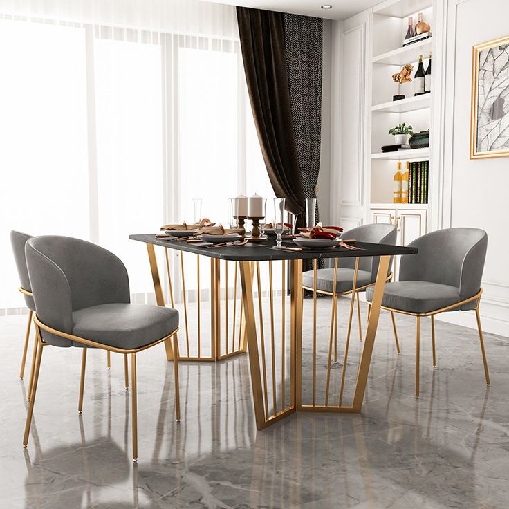 Rectangular Dining Table Set 1/2/5/7 Pieces Metal Dinette Set for Kitchen