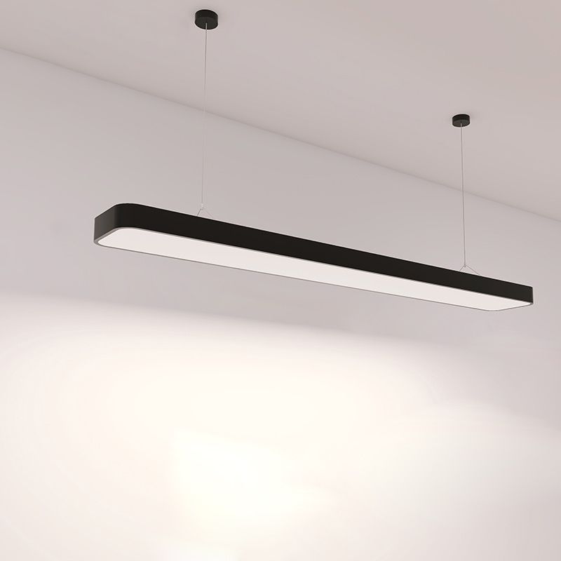 Lustre de l'île moderne lustre linéaire d'éclairage de lustre en métal pour le bureau