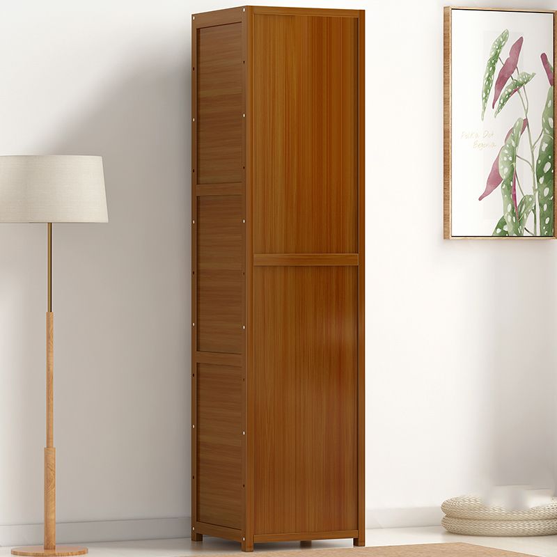 11.8"W Rectangle Accent Chest, Brown Mid-Century Modern Cabinet with Shelves