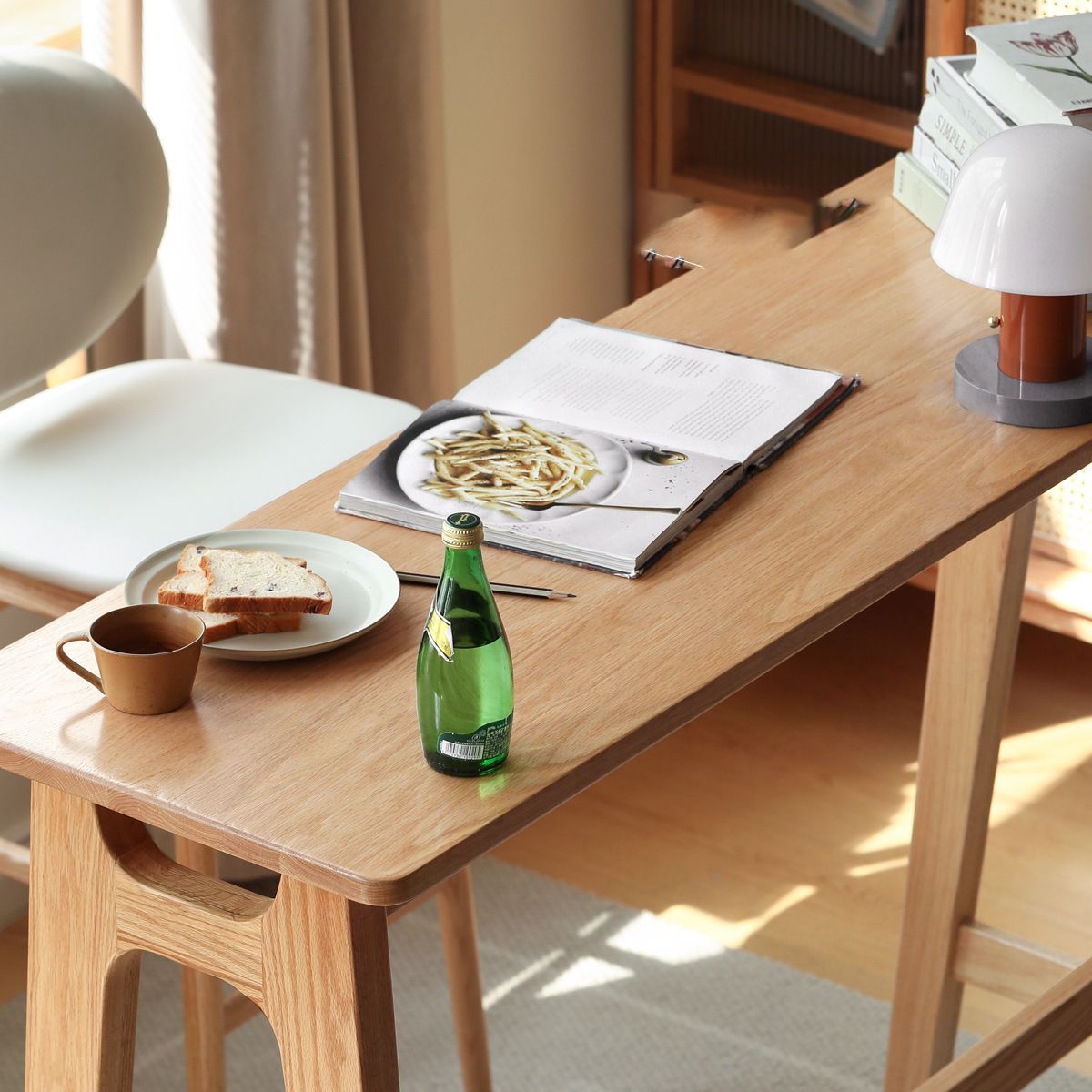 Contemporary Trestle Bar Dining Table Solid Wood Bar Stool Table