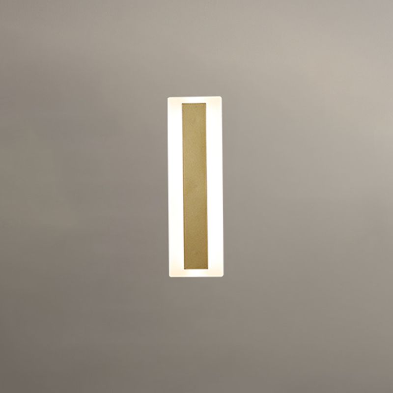 Metal Linear Shape Wall Mount Lighting Modern 1-Light Wall Mount Light Fixture in Gold
