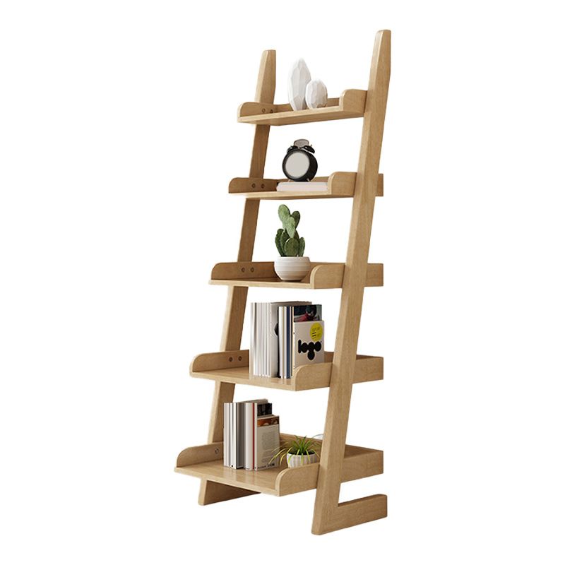 55.1-Inch H Wood Bookshelf Home Office 5-Shelf Etagere Bookcase