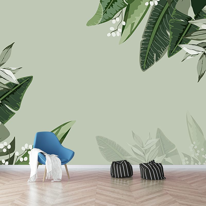 Forest Murals Wallpaper Tropical Style Leaves Murals for Decoration