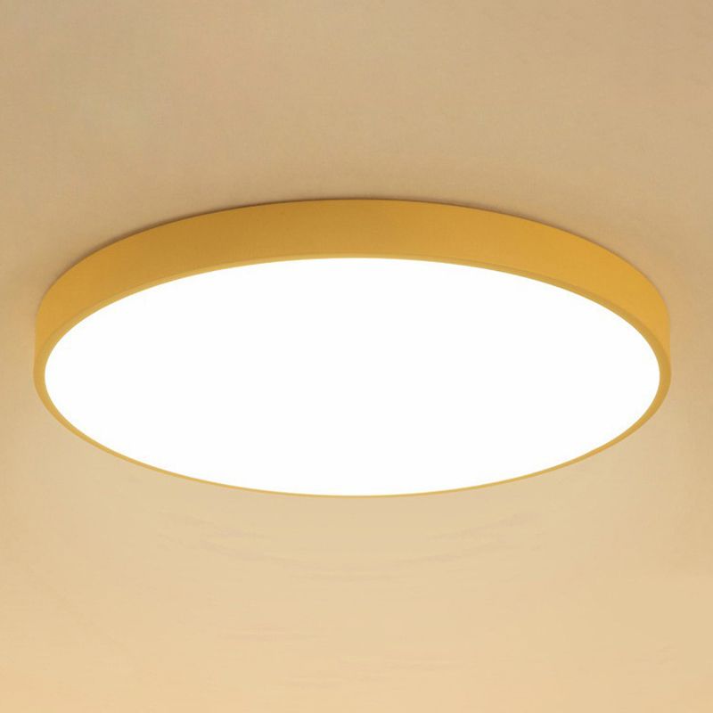Minimalistische Macaron inbouw LED-lamp rond plafondarmatuur met acrylkap