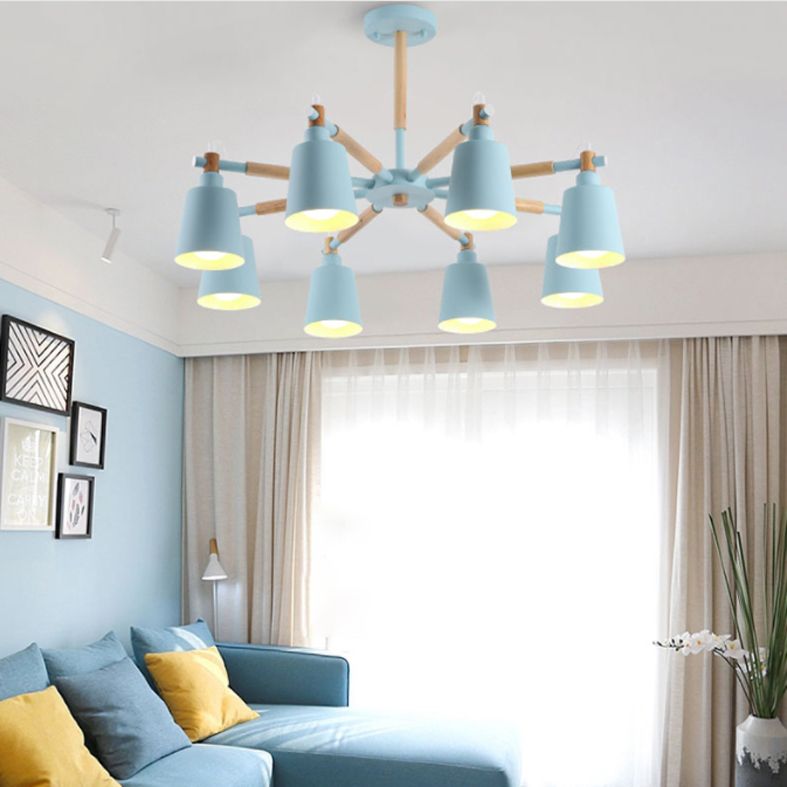 Sputnik Ceiling Hung Fixture Nordic-Style Metal Living Room Chandelier Lighting Fixture