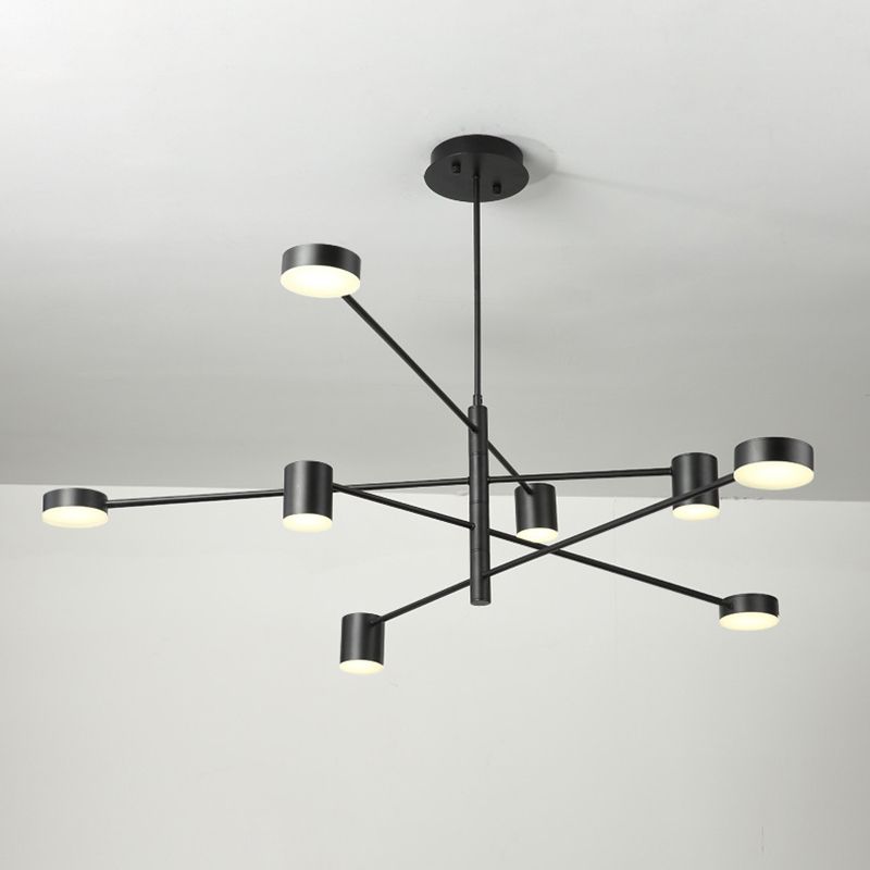 Metal Shaded Pendant Light Fixture Simplicity Style LED Chandelier Pendant Light in Black