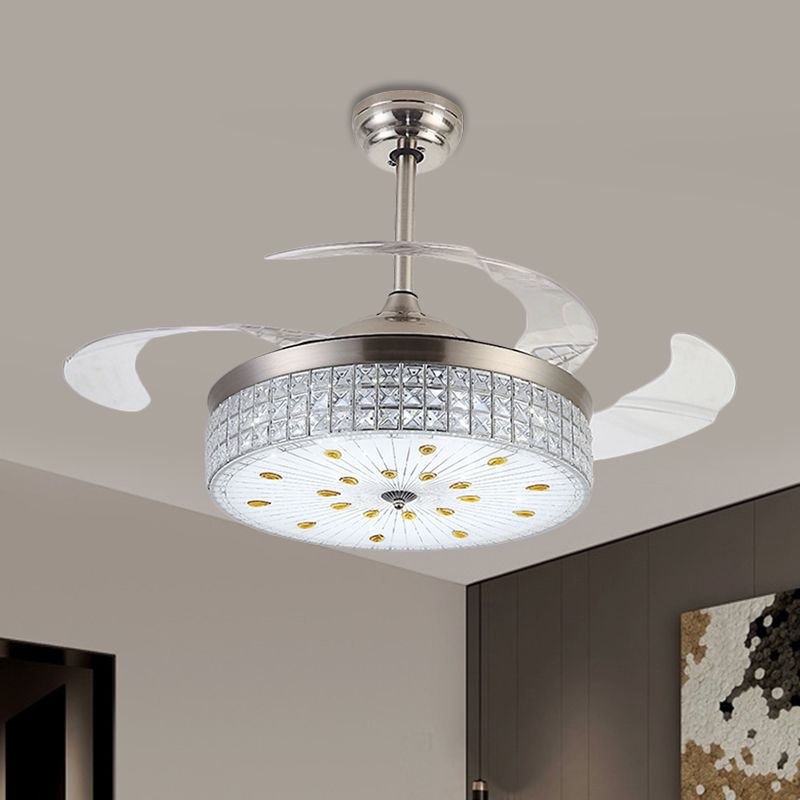 Éclairage semi-montage en verre givré moderniste moderniste 19 "W LED PENDANT LEU