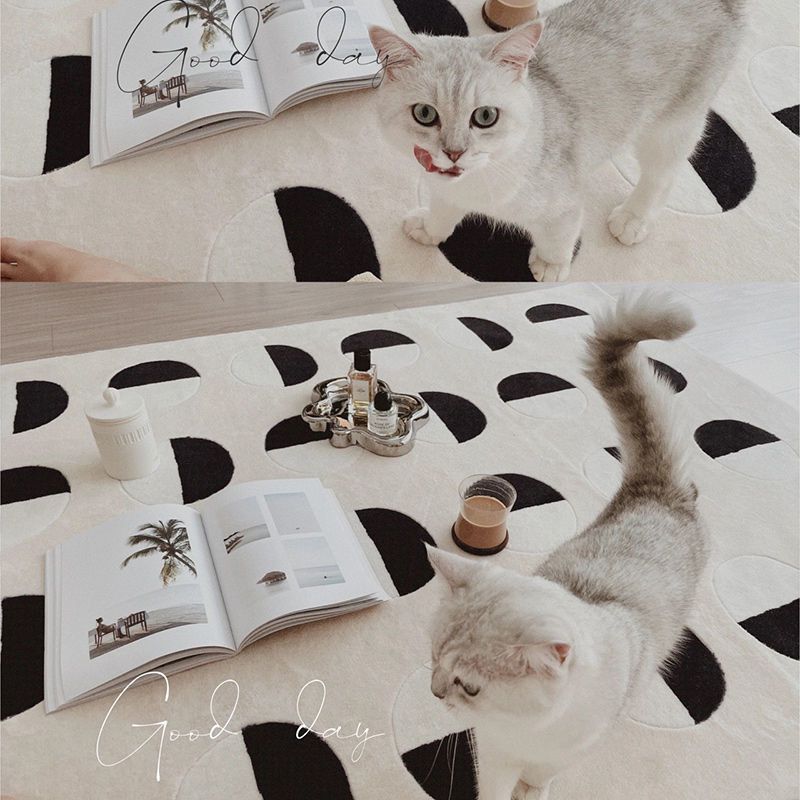 Khaki Tone Geometric Rug Leisure Polyester Area Rug Stain Resistant Carpet for Home Decor