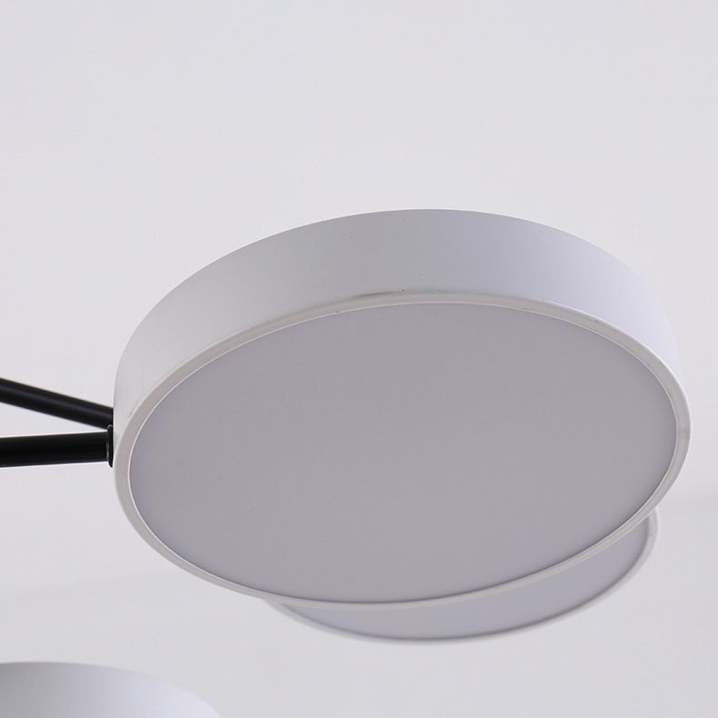 Metal Round Shape Hanging Ceiling Light Modern Style Multi Lights Hanging Light