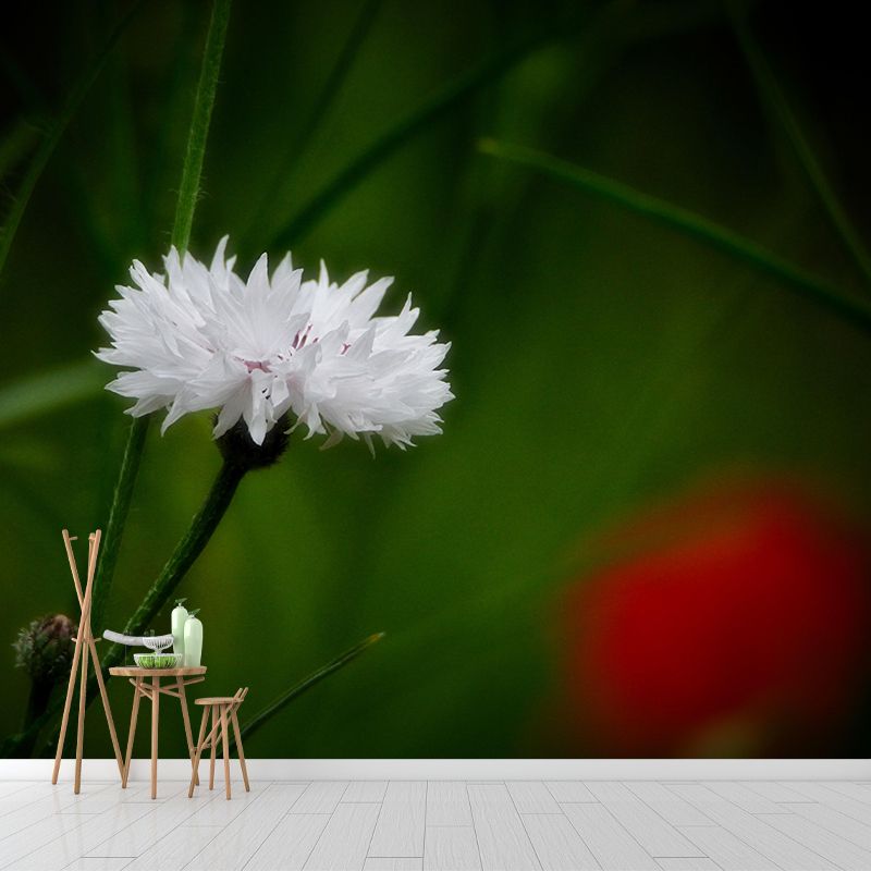 Customized Cornflower Mural Wallpaper Waterproofing Wall Decor for Meeting Room