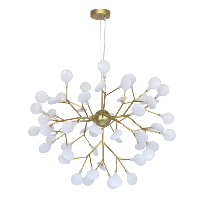 Acrylic Radial Pendant Light in Modern Creative Style Iron Firefly Hanging Lamp for Interior Spaces