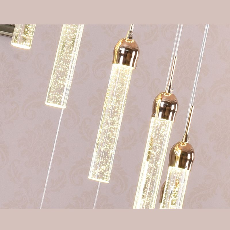 Column Hanging Light Fixtures Post-Modern Crystal Ceiling Pendant for Living Room