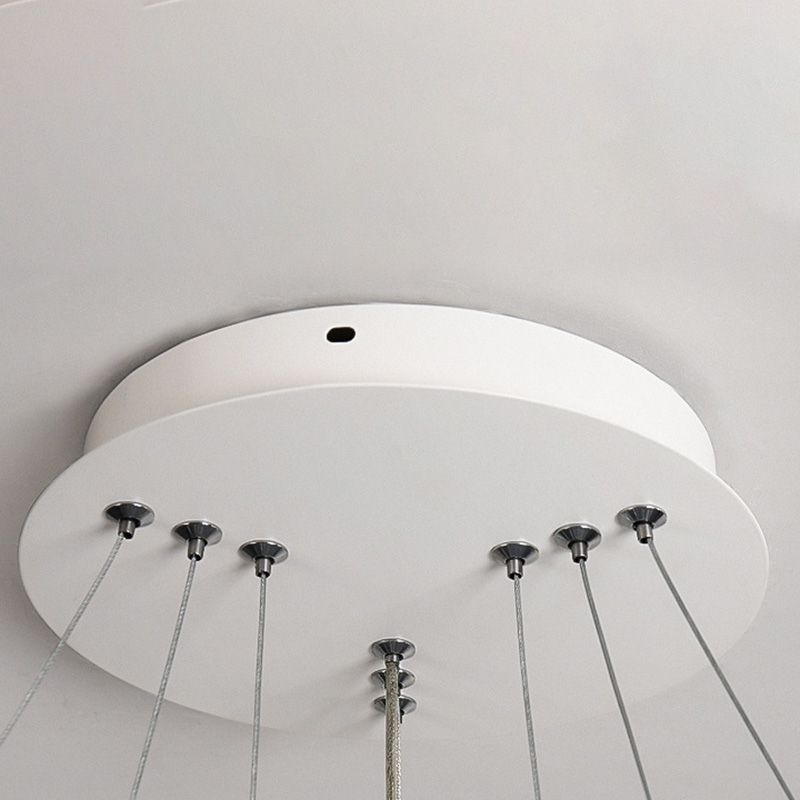 Multi-Tier Chandelier Light Fixtures Modern 3-Light Chandelier Pendant Lamp with Acrylic Shade