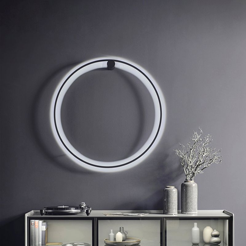 Round Shade Metal Wall Sconce Modern Style 1 Light Wall Mounted Light