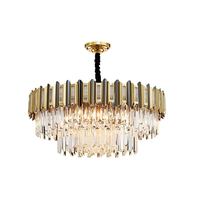 Lumo lampadario a più livelli oro semplicità chiara Crystal Crystal Pendant Light per soggiorno