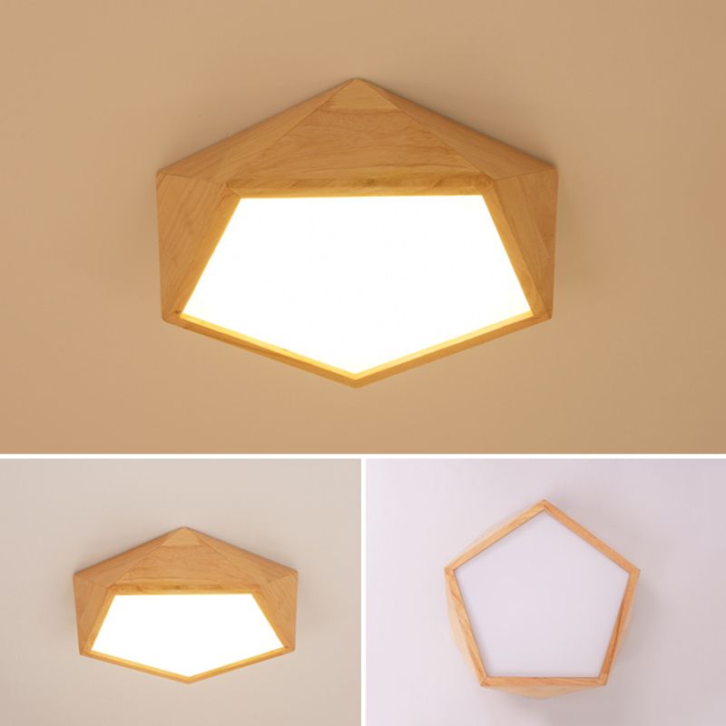 El Pentagono moderno de la madera de montaje de la luz de montaje de la madera de montaje de la madera del techo de