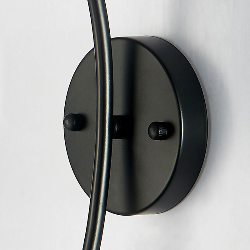 Modern Black Vanity Lighting Glass Shade Wall Light Fixture for Bathroom