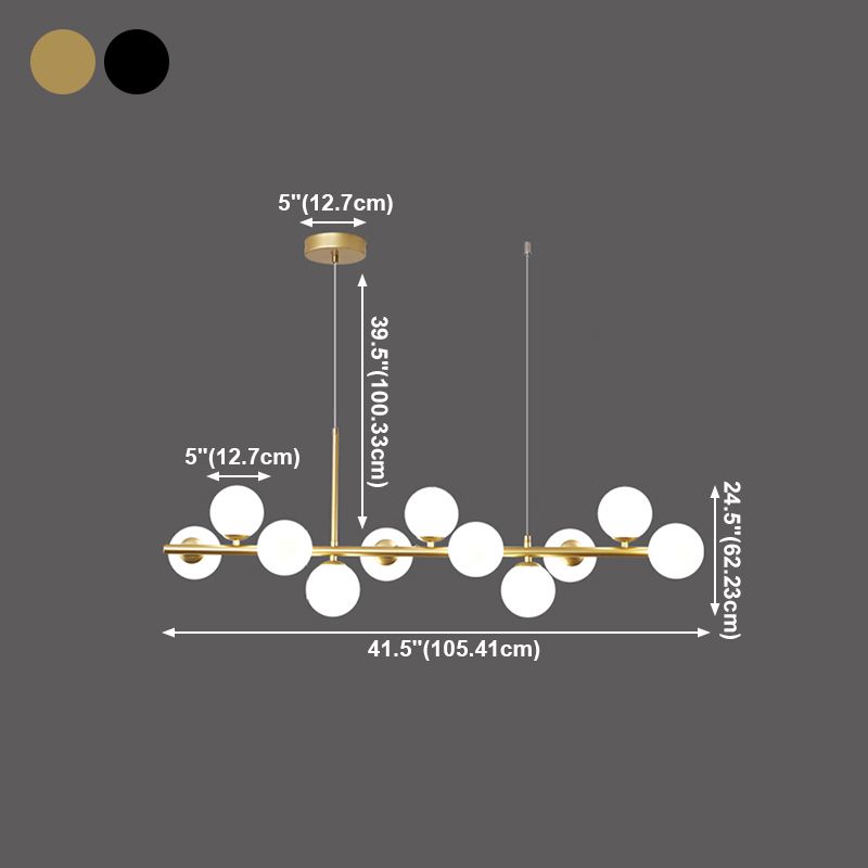 Luz de colgante de cabezal múltiple de estilo de isla de estilo simple moderno para sala de estar para sala de estar