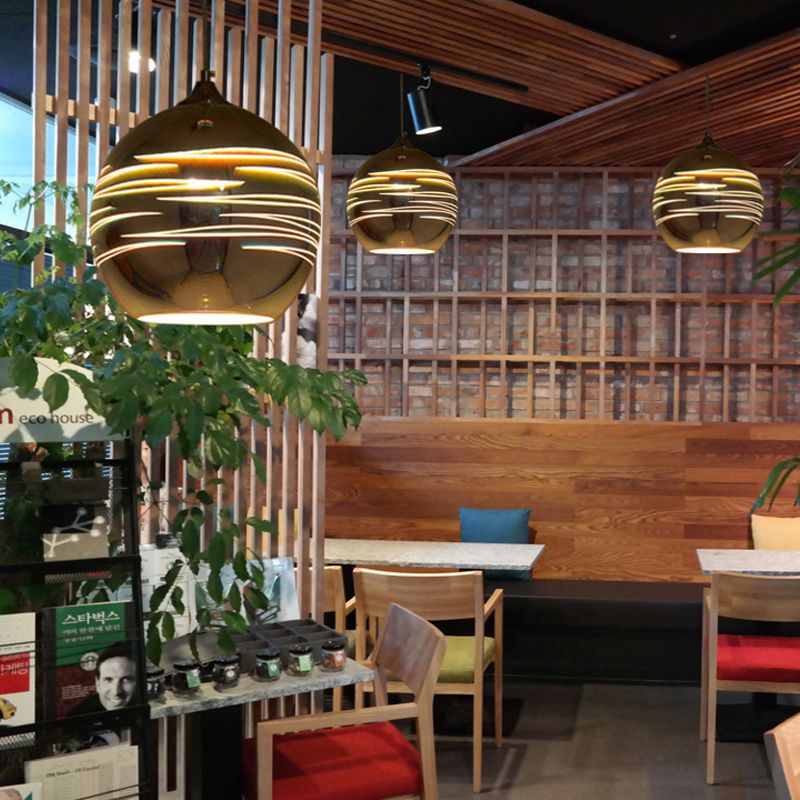 Lampada a sospensione in vetro 3-D Globe Contemporary 1 Light Crome/Gold Hanging Light, largo 6 "/8"/10 "