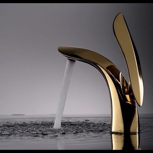 Light Luxury Vessel Faucet Single Hole Faucet Lever Handle Bathroom Faucet