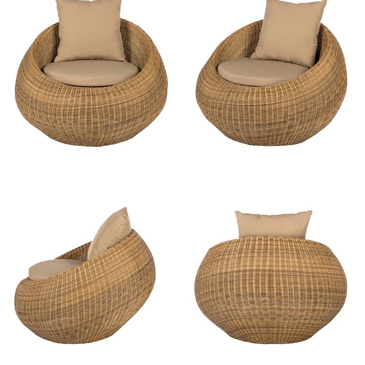 Rattan Outdoor Patio Sofa Tropical Style Simple Leisure Patio Sofa