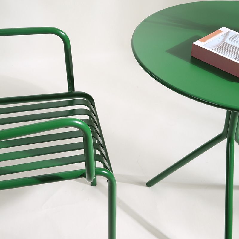 1/2 Pcs Green Bistro Set for Small Places Metal Modern Bistro Table Set