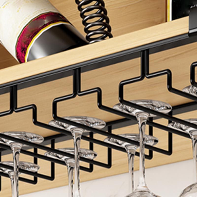 Modern Hanging Wine Glass Rack Metal Glass & Stemware Holder under Cabinet