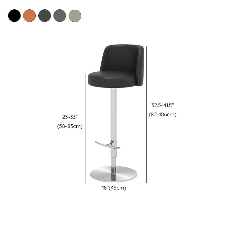 Glam Bar Stool Adjustable Height Counter Stool for Bristol with Swivel