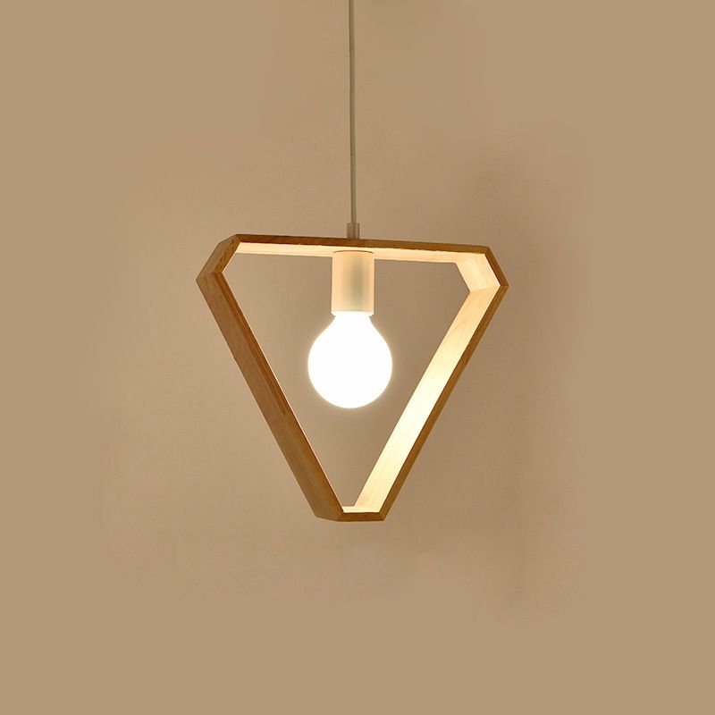 Symplime de pendentif en bois géométrique simple