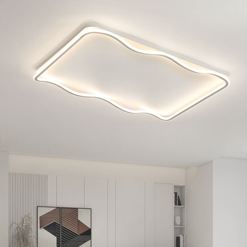 Rechthoek Vorm Wit 1-Licht Flush Mount LED Verlichting Nieuwe Moderne Plafond Licht Profiel