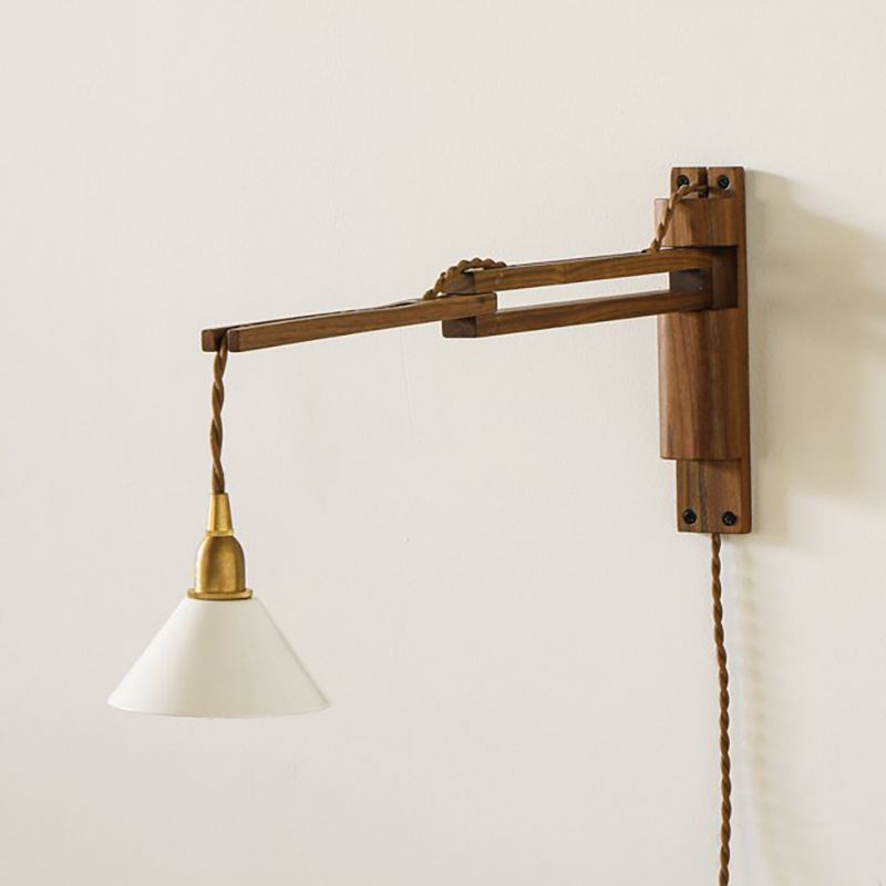 Lámpara de pared de madera ligera de pared de pared doméstica contemporánea para sala de estar de dormitorio