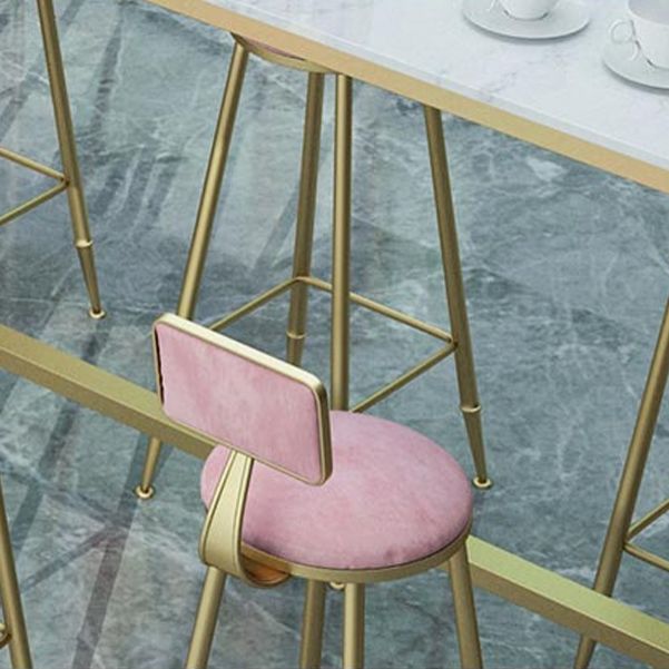 Glam Marble Bistro Bar Table with Rectangle Table Top Trestle Table - 41.3" H , Only Table