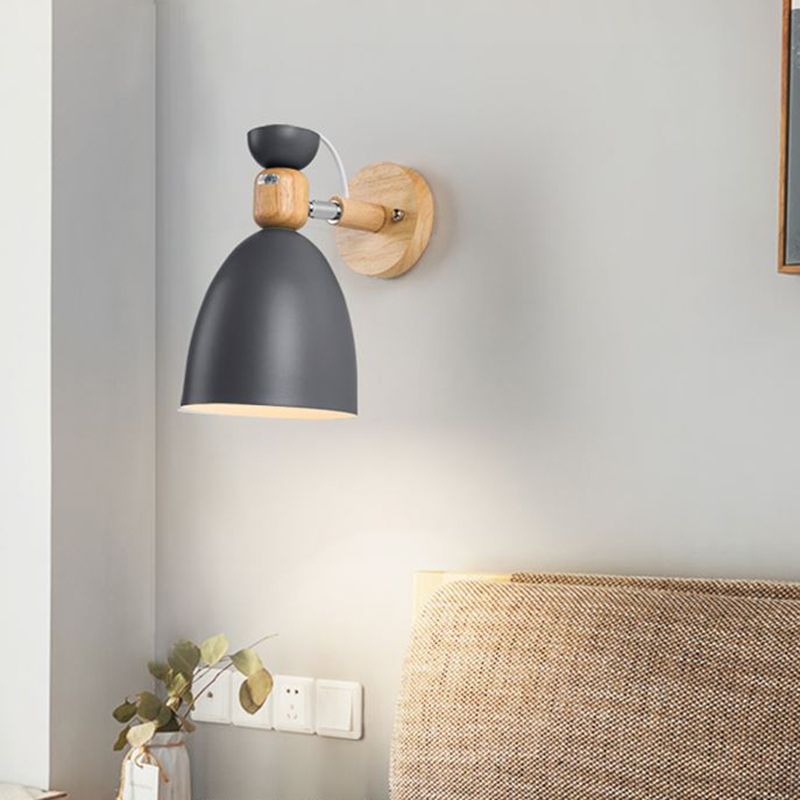 1-Light Geometric Wall Light Fixtures Modern Style Metal Wall Mount Lamp