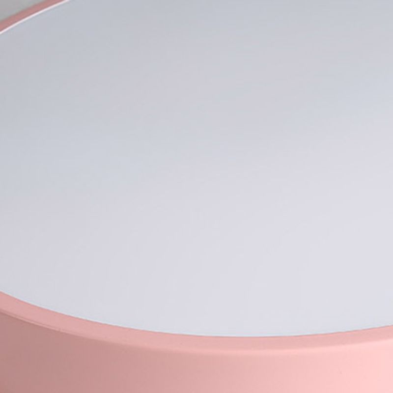 Lámpara de techo de forma redonda, hierro macarrón moderno, 1 luz, montaje empotrado para estudio y sala de estar