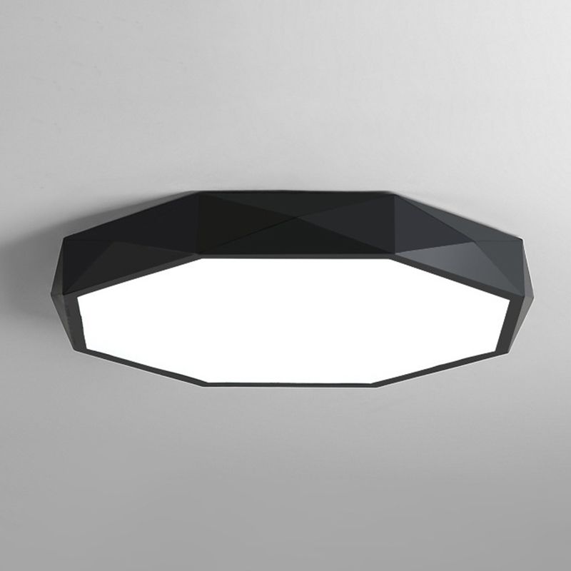 Acrylic Geometric LED Ceiling Light in Modern Nordic Style Iron Macaron Flush Mount for Bedroom