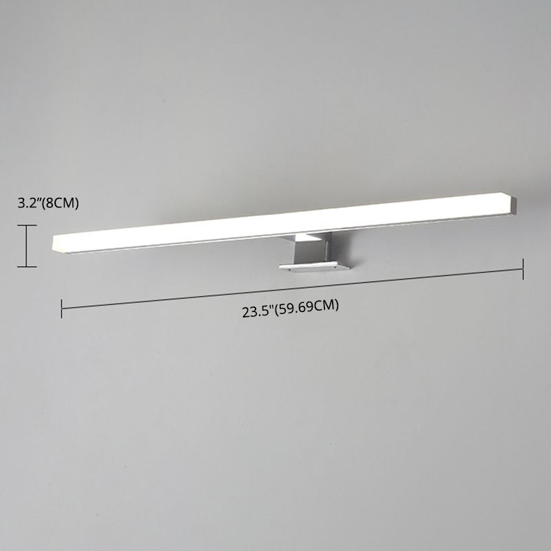 Contemporary Minimalism Linear Makeup Mirror Light Aluminum Alloy Wall Mount LED Vanity Light