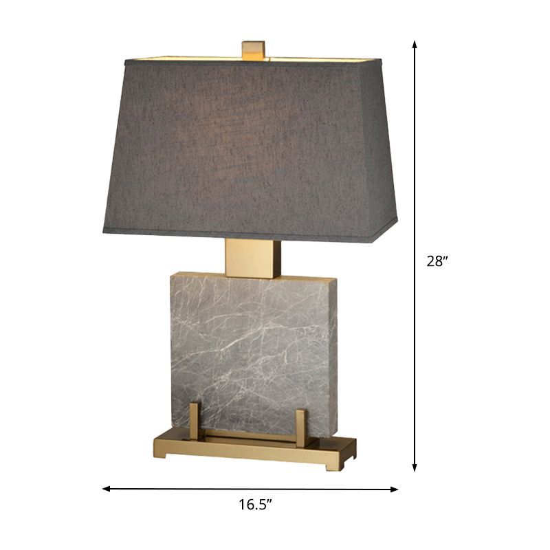 Modernistische 1 bol taakverlichting grijs trapezoïde leesboek licht met stofschaduw