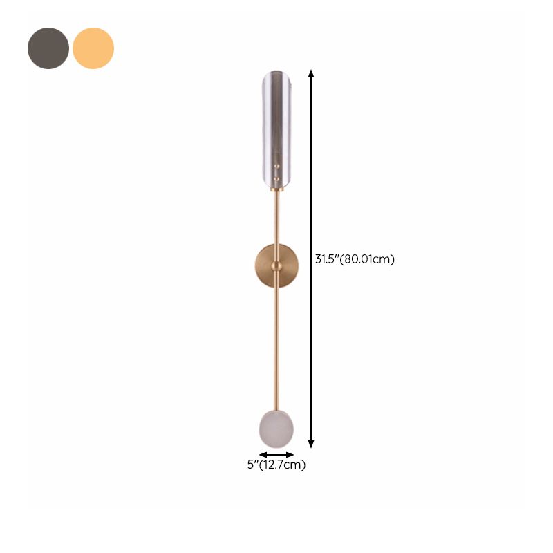 Contemporary Ball Shape Wall Light with Glass Shade for Living Room