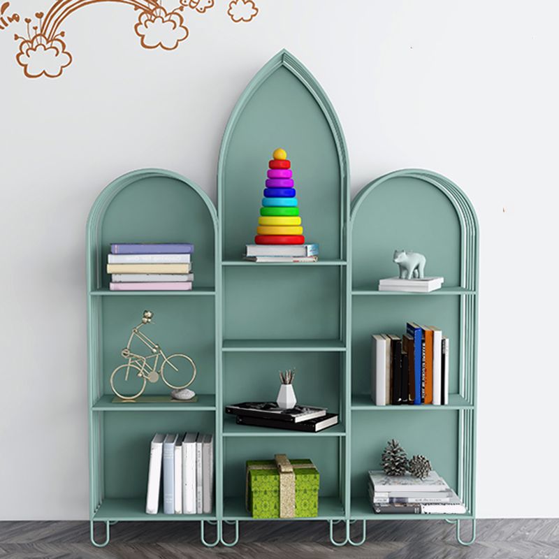 Modern Style Standard Bookshelf Closed Back Metal Bookcase for Home