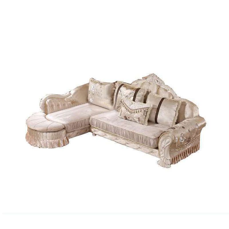 3/4-Seater Velvet Sectional Sofa L-Shape Flared Arm Sofa Sectional
