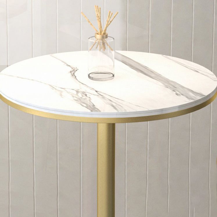 Modern Indoor Counter Height Set 1/2/3 Pieces Round Stone Top Pub Dining Set